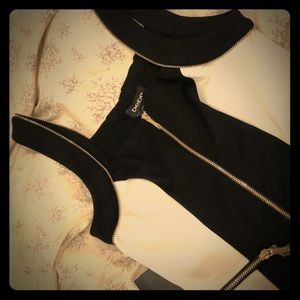 Bebe Black and White Mini Dress